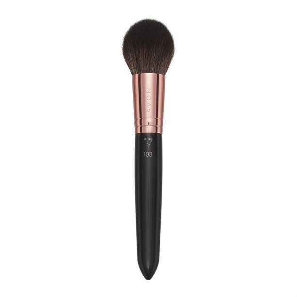 Štětec na růž zaoblený s praktickou krytkou Avon