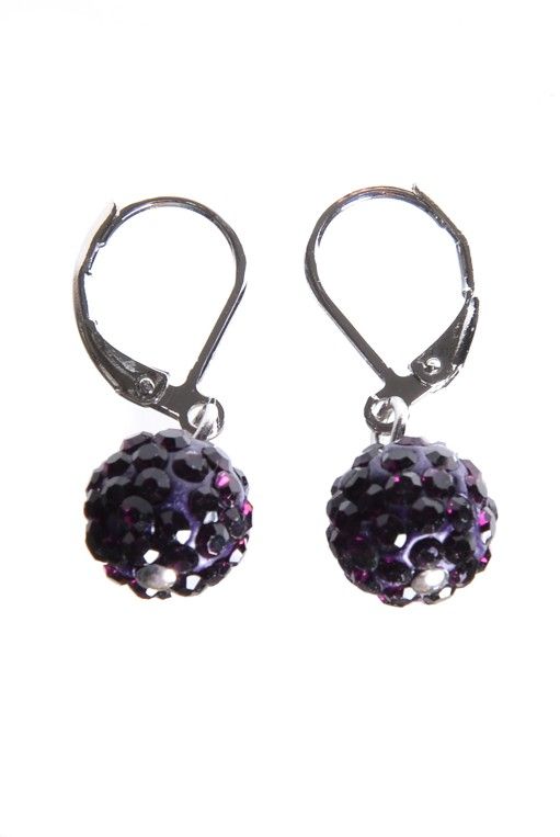 Fialové náušnice ARCON BIJOUX