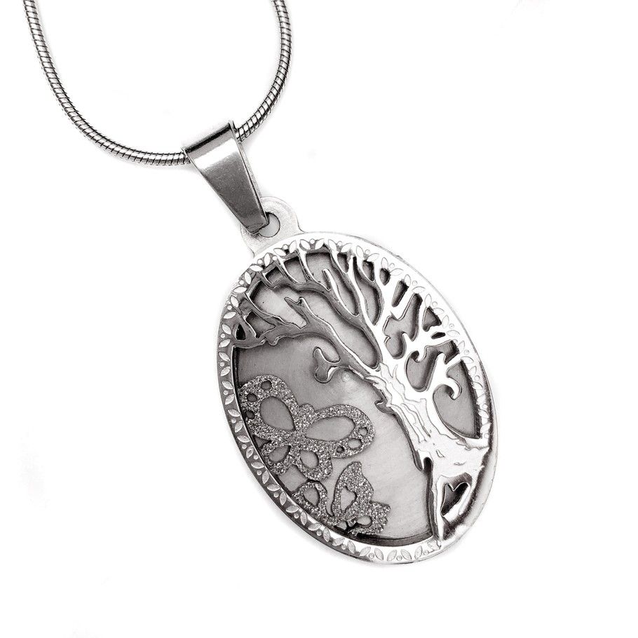 Řetízek a Přívěsek Strom života ovál z chirurgické oceli ARCON BIJOUX