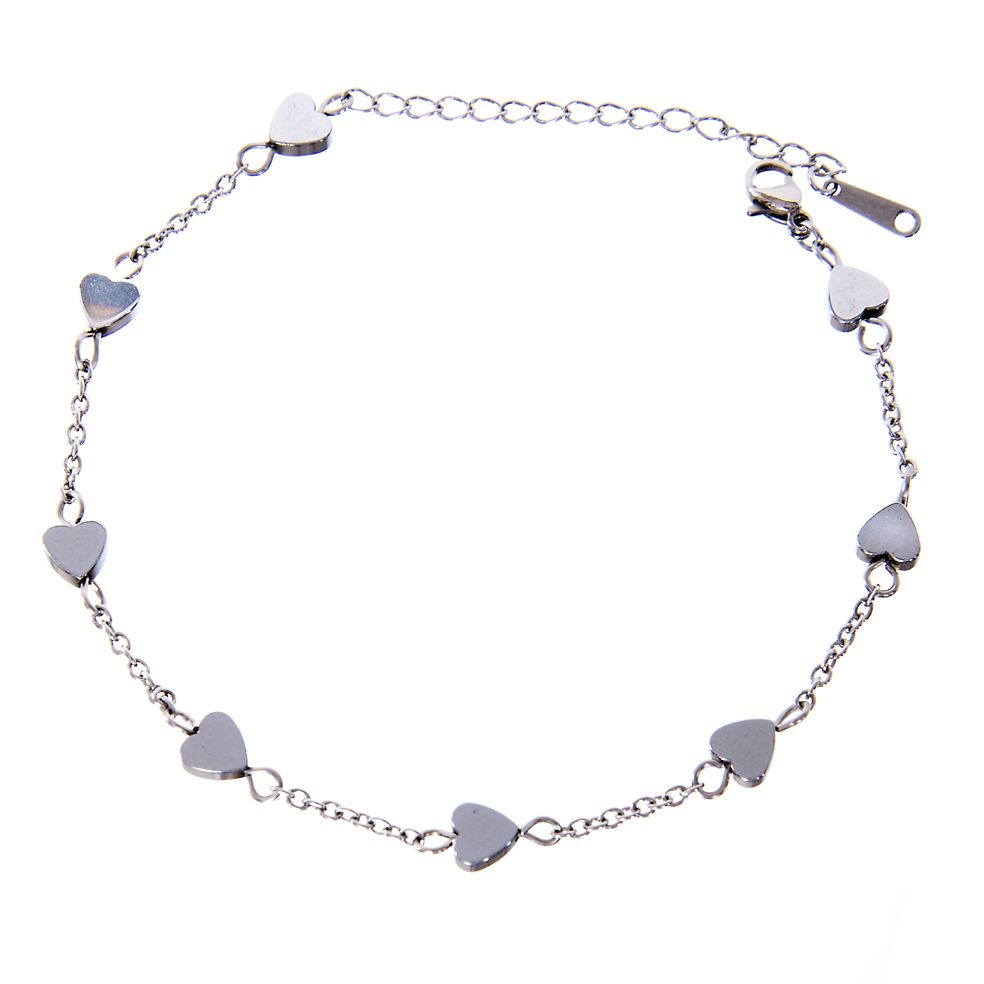 Řětízek na nohu z chirurgické oceli a Hematitem NOHMOC27 Arconbijoux.cz