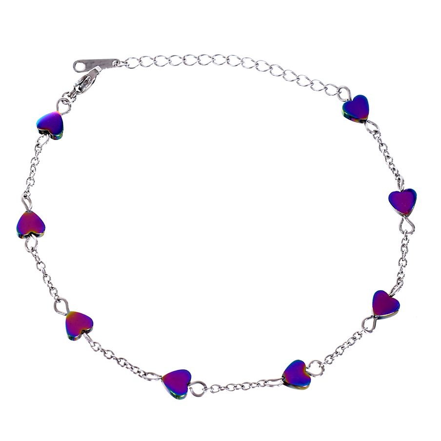 Řětízek na nohu z chirurgické oceli a Hematitem Arconbijoux.cz