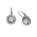 Swarovski náušnice s kamínky a perličkou SWU10P/KL