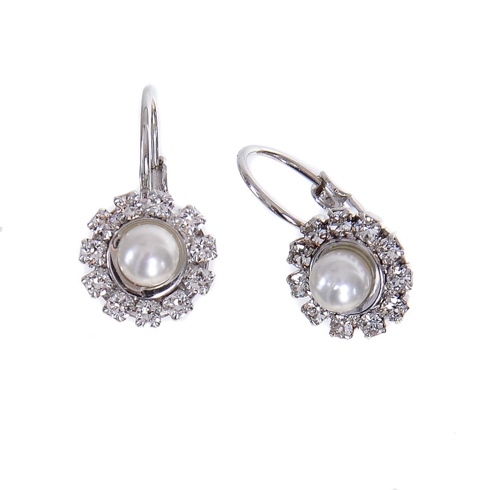Swarovski náušnice s kamínky a perličkou SWU10P/KL Arconbijoux.cz