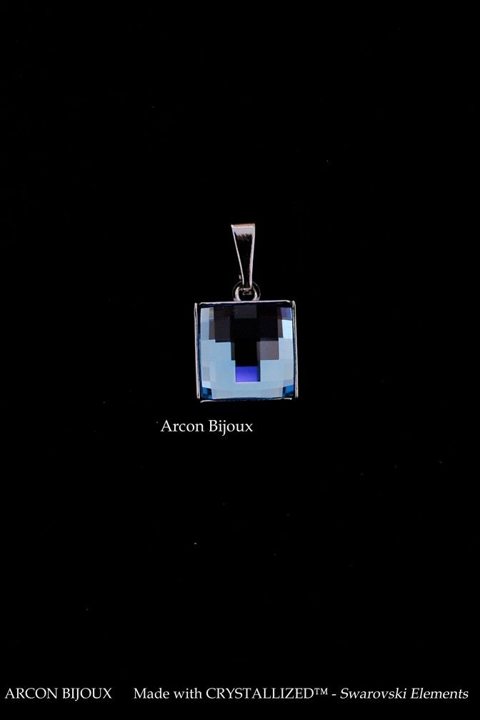 SWAROVSKI přívěsek Chessboard - aqua ARCON BIJOUX