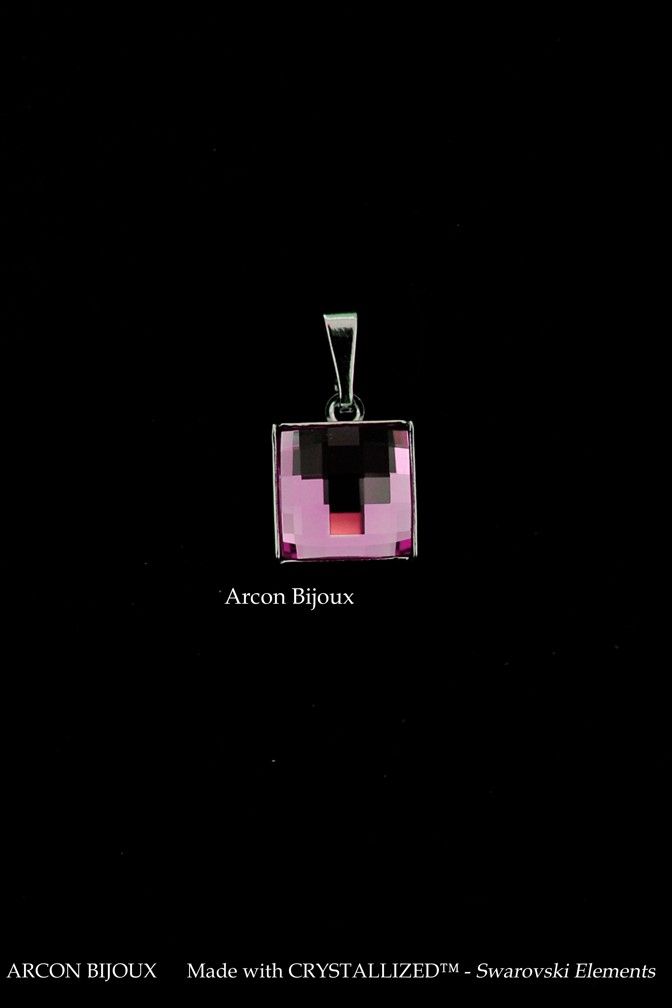 SWAROVSKI přívěsek Chessboard - PINK ARCON BIJOUX