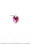 Swarovski srdce - fuchsia