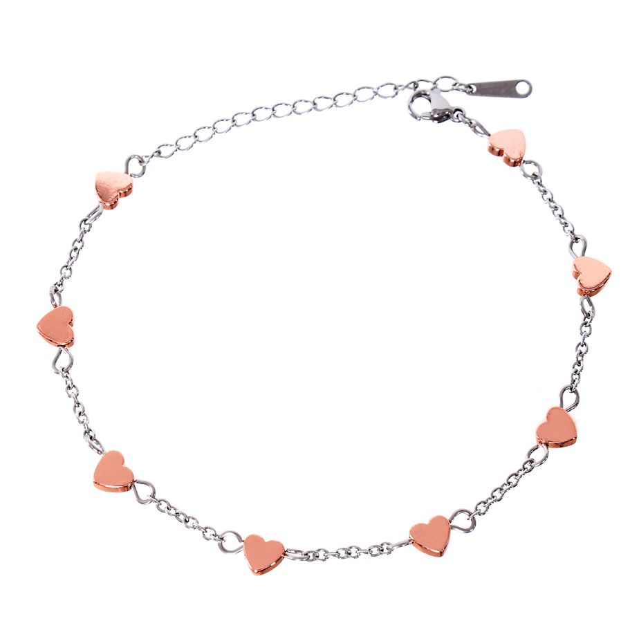 Řetízek na nohu z chirurgické oceli a Hematitem NOH/MOC1 Arcon bijoux