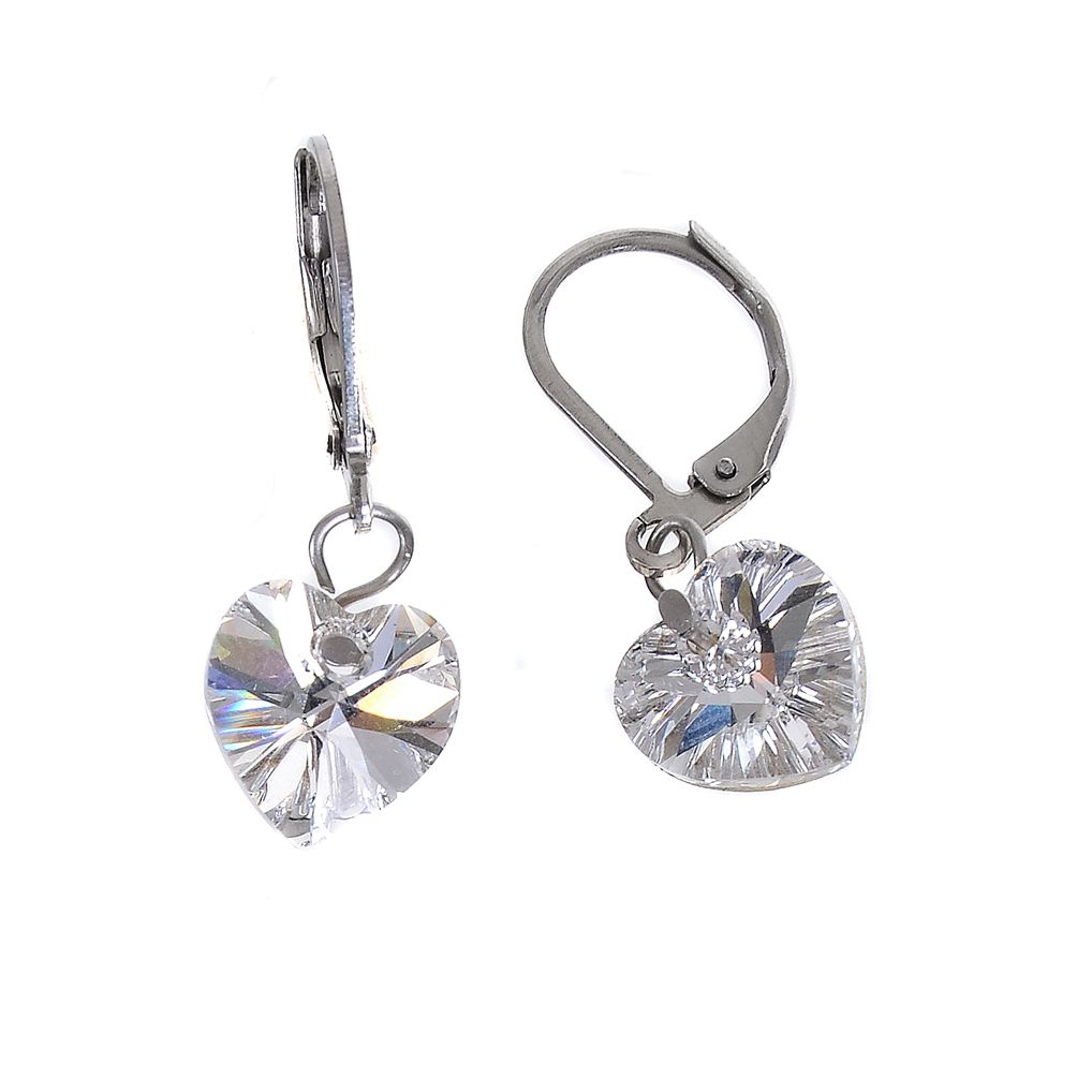 Swarovski Elements - náušnice srdíčka SWUSRD/10CH Arconbijoux