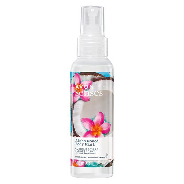 Tělový sprej s vůní kokosu a květu tiaré 100 ml Avon