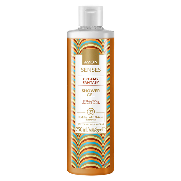 Sprchový gel s vůní karamelu ,mandle a vanilky 250 ml Avon